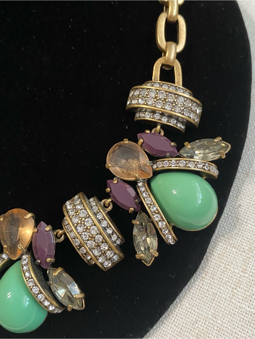 J. Crew Big & Chunky Necklace Vintage Look Runway Collar - Picture 7 of 9